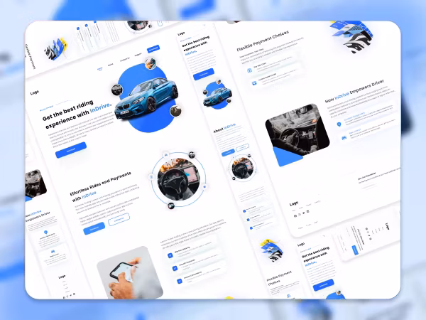 Inride Ride-Sharing Landing Page